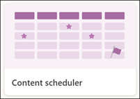 Content scheduler list template