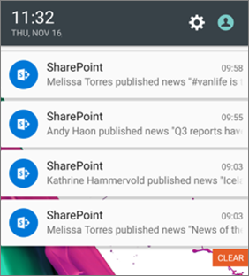 Example of a news notification on mobile