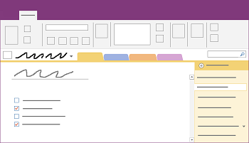 Shows the OneNote Windows desktop window