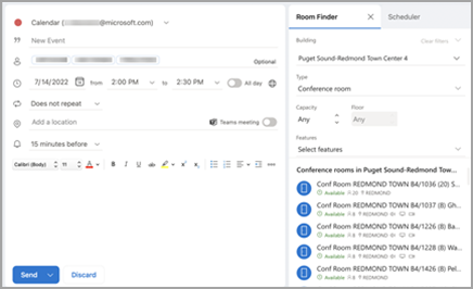 Image of Calendar and Room finder.