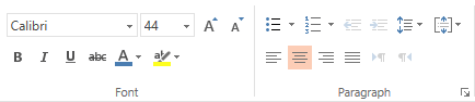 Font, paragraph, and alignment options in PowerPoint Online