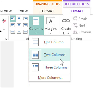 Create two column publication