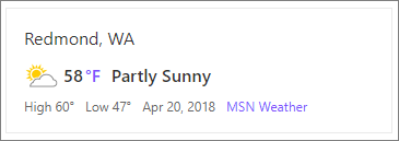 Weather webpart