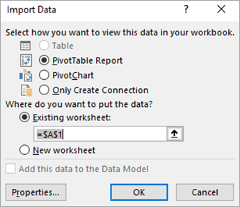 Import data