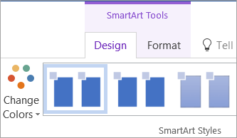 The Change Colors button on the SmartArt Tools Design tab