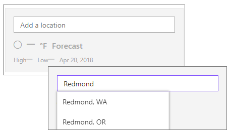 Add a location in weather web part