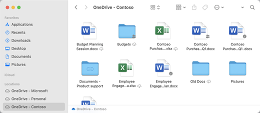 OneDrive folders are shown under "Locations" in the pane on the left.