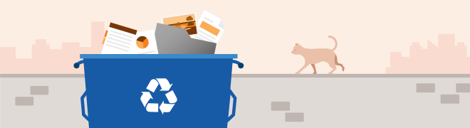 A full OneDrive recycle bin