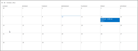 Calendar view