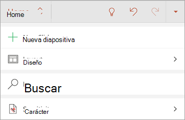 Captura de pantalla del botón Confidencialidad en Office para Android