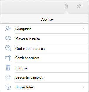 Menú Archivo