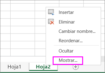 Haga clic con el botón secundario en cualquier pestaña de hoja para verificar si hay hojas de cálculo ocultas.