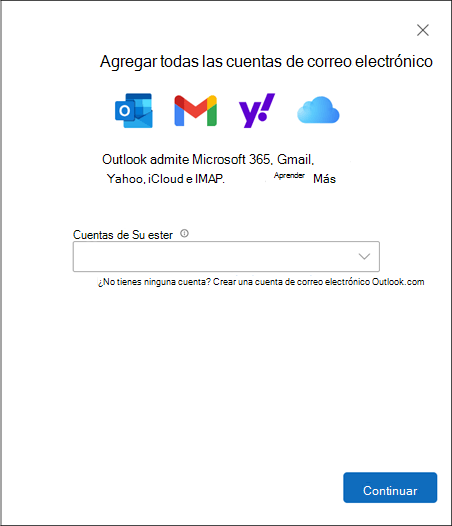 Agregar una cuenta en el nuevo Outlook para Windows