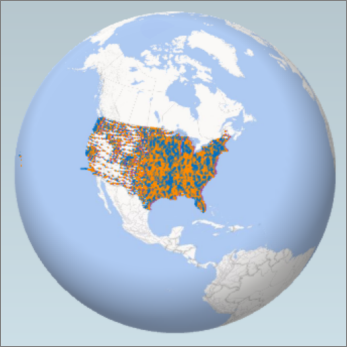 Datos de Power Map en un mundo 3D