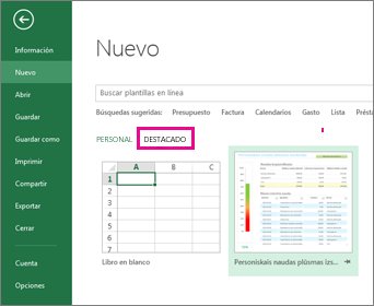 Ubicación de las plantillas personales