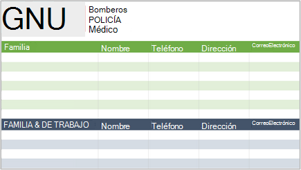 Imagen conceptual de una lista de contactos