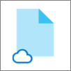 Icono de nube azul que indica un archivo de OneDrive solo en línea