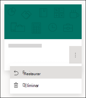 Restaurar un formulario o eliminar las opciones de un formulario en Microsoft Forms