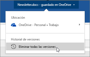 Cursor que hace clic en un nombre de archivo, Ver todas las versiones