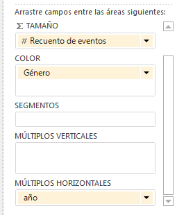 cambiar la visualización de Power View de Campos de Power View