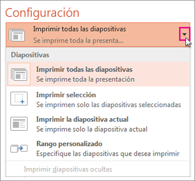 Configuración de impresión