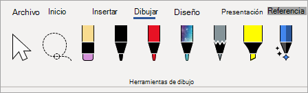 Lápices de herramientas de dibujo de Microsoft 365