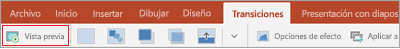 Vista previa de las transiciones