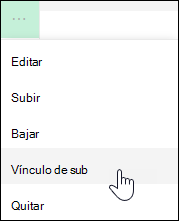 Convertir un vínculo en un sub link en el menú izquierdo