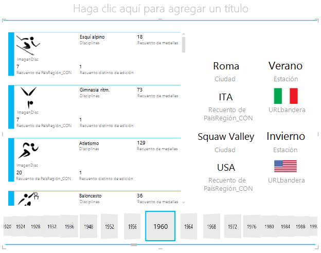 uso de FLUJO DE MOSAICOS en Power View