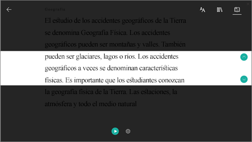 Foco de líneas como parte de las herramientas de aprendizaje