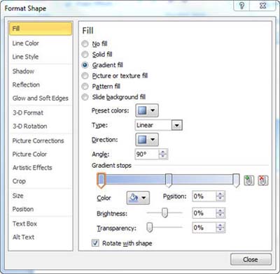 cuadro de diálogo Formato de forma