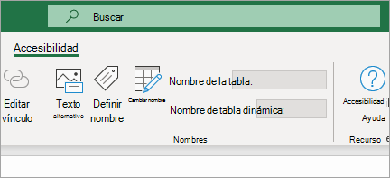 Muestra la cinta de opciones de accesibilidad