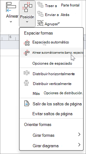 Use Alinear automáticamente & espacio para corregir problemas de alineación y espaciado.