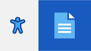 Dos iconos de accesibilidad para Word