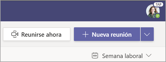 Seleccione + Nueva reunión.