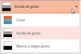 Elegir una combinación de colores para la copia impresa