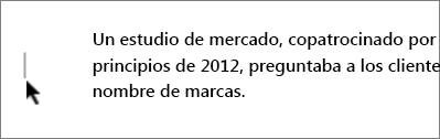 Marcado está resaltado cerca del margen