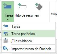 Imagen del comando Tarea repetitiva