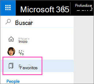 Haga clic en Favoritos en el panel izquierdo