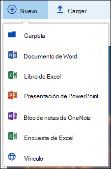 Office 365 Crear una nueva carpeta o documento