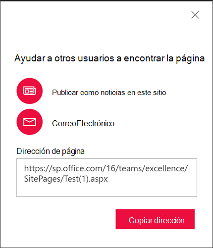 Opciones para ayudar a otros usuarios a encontrar su página