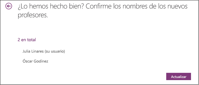 Revise los profesores colaboradores que tienen acceso al bloc de notas de clase.