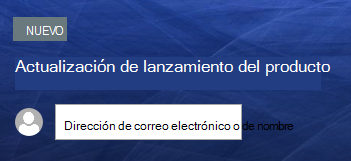 Texto encima del título