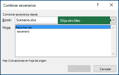 Cuadro de diálogo Combinar escenarios