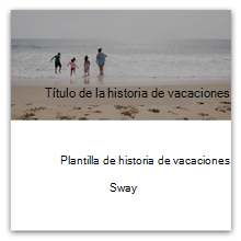 Plantilla de historias de vacaciones en Sway