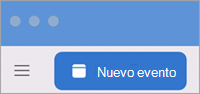 Nuevo evento de Outlook para Mac