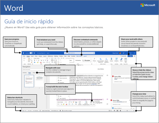 Guía de inicio rápido de Word 2016 (Windows)