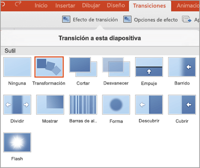 Efectos de transición