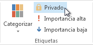 Marcar un elemento como privado