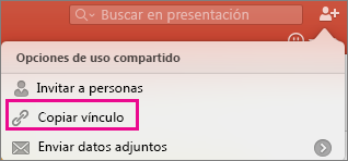 Compartir vínculo de copia en PPT para Mac